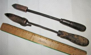 Vintage Solid Copper Tipped Soldering Irons