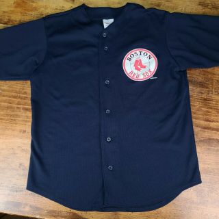Vintage Mens Boston Red Sox Baseball Jersey Size Medium 5 Garciaparra