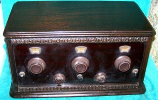 1926 Freshman Masterpiece Fancy Cabinet W/fine Tuning Condensors.  Good Audios
