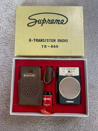 Supreme Vintage 6 Transistor Radio Tr - 666 Black