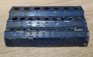 Vintage Picador No.  29 Drill Bit Holder Blue Made In England