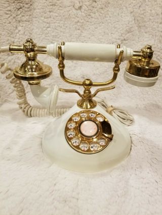 Vintage 1979 Ivory Princess Boudoir French Pillow Talk Rotary Telephone