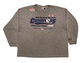 Vintage 2000 Tennessee Titans Afc Champions Puma Longsleeve T Shirt Xxxiv Sz 2xl