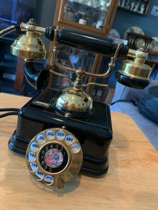 Vintage Japan Rotary Telephone Jn - 4 Victorian Style