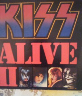 Vintage Kiss Alive Ll With 2 Vinyl Record Set 1976 Album Inners (booklet) Vg,  /vg