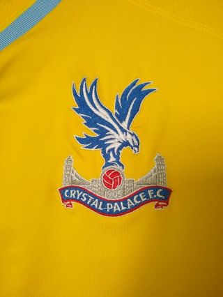 2014 - 2015 Macron Crystal Palace Men’s Yellow Away Soccer Jersey Shirt 3XL 3