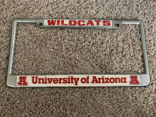 Vintage University Of Arizona Wildcats License Plate Frame Auto Car