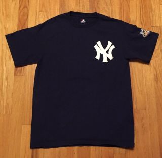 Derek Jeter York Yankees 2009 World Series Champions T - Shirt Men Size Medium