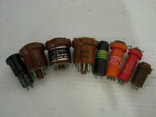 8 Rare Vacuum Tube Test And Extender Sockets Nr Start At Only $9.  95