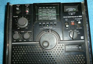 Vintage Sony 8 Band Fm Mw Sw 1 2 3 Transistor Radio Icf - 8000 Made In Japan
