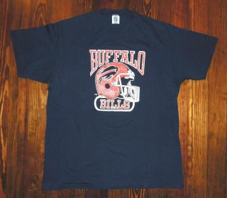 T Shirt Vintage 80s 90s Buffalo Bills Helmet Logo Nfl Football Single Stitch Xl