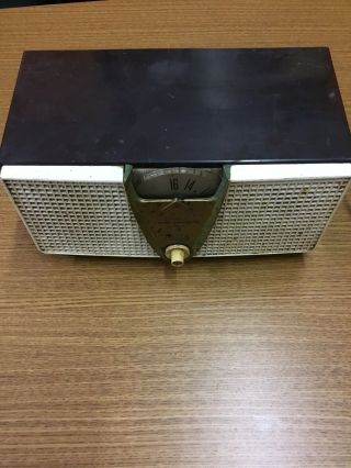 Philco Am Tube Radio “twin Speaker” Model F817 Brown And White
