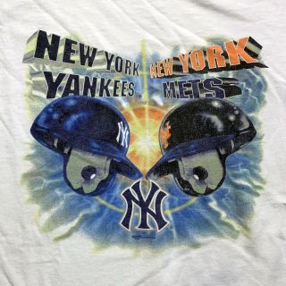 Vintage 2000 York Yankees/mets Subway Series T - Shirt Xl Mlb World Vtg Y2k