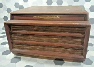 Vintage Orthophonic High Fidelity Record Player Rca Victor Wooden Cabinet Shf - 7