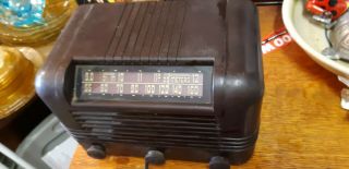 Attic Fresh,  Vintage Rca Victor Tube Radio Brown Bakelite,