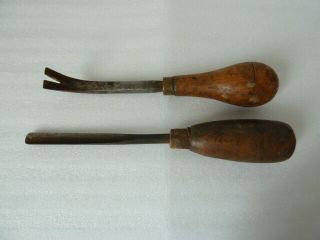 Cobblers Vintage Leather Workers 2 Tools,  Tack Lifter And Gouge