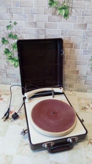 Vintage Ussr 1950 " Gramophone Phonograph Portable Record Player Mmz ММЗ