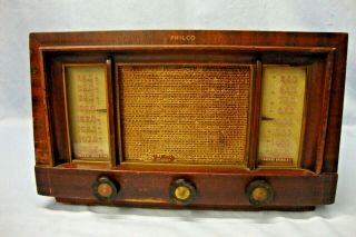 Vintage Philco Wood Tube Am - Fm Radio Model 53 - 958