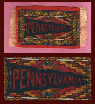 Vintage University Of Pennsylvania Quakers Tobacco Silk / Felt Wow Penn