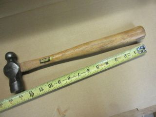 Vintage Stanley Ball Peen Hammer Old Hand Tool 1 Pound 3.  7 Oz Total