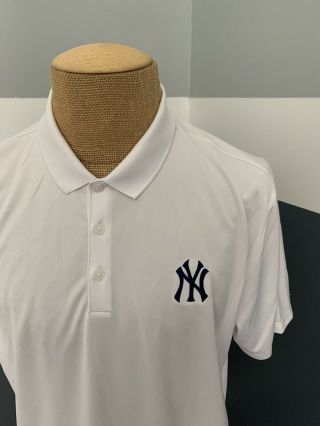 Nike Dri - Fit York Yankees Short Sleeve Polo Shirt (white) - Men’s Xl