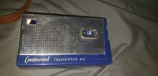 Vintage Continental Tr - 182 Am Transistor Six Radio Japan W/ Case