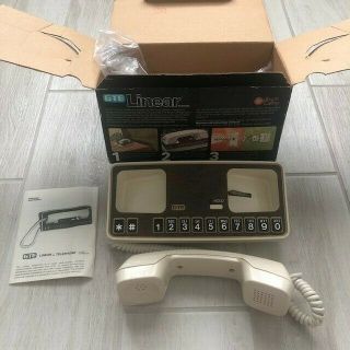 Vintage GTE Linear Push Button Telephone Landline Phone 80s 2