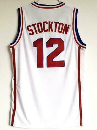 John Stockton Jersey 12 Gonzaga University Sewn Basketball Jersey