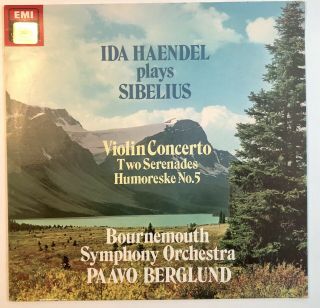 Asd 3199 Sibelius Ida Haendel / Berglund Nm Vinyl Ultrasonic Cleaned Nm