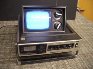 Vintage 1977 Panasonic Solid State B&w Tv Am/fm Radio Tr - 535 Blade Runner