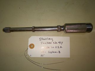 Vintage Stanley Yankee Bell System - B Push Drill No.  41y Made In Usa