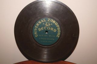 Rare Antique 7 " Zon - O - Phone 5587 Phonograph Gramophone 1900 Record Berliner Era