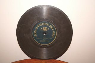 Rare Antique 7 " Zon - O - Phone 5860 Phonograph Gramophone 1900 Record Berliner Era