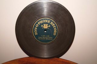Rare Antique 7 " Zon - O - Phone 5580 Phonograph Gramophone 1900 Record Berliner Era