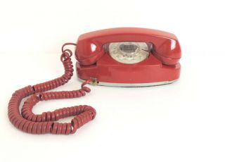 Vintage Bell System Red Rotary Princess Phone By Western Electric 702bm 81303