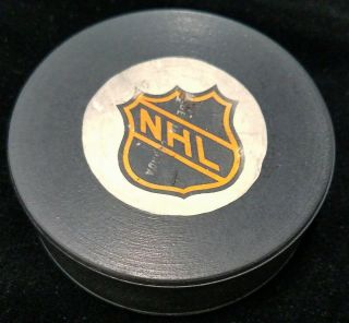 BUFFALO SABRES VINTAGE 1970s STAMPED MADE IN CANADA OFFICIAL HOCKEY PUCK 2