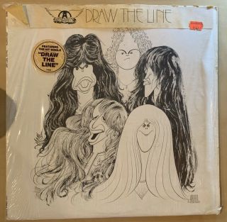 Aerosmith Draw The Line Vinyl Lp 34856 1977 In Shrink W Strip Hype Sticker Vg,