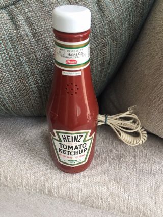 Cool Vintage Heinz Tomato Ketchup Bottle Digital Telephone - 9”