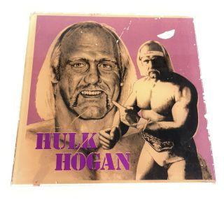 Vintage Hulk Hogan Wwf Glass Mirror Carnival Prize 1980’s Very Rare Htf
