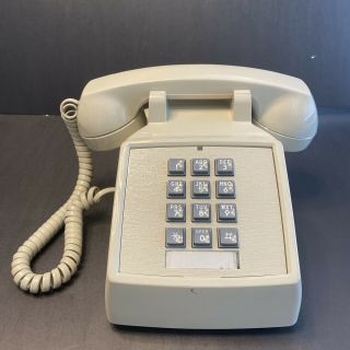 Vintage Western Electric Bell System Beige 2500 Push Button Desk Telephone
