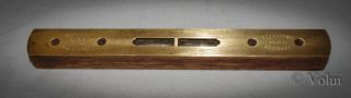 Vintage Wood And Brass Spirit Level Hockley Abbey No 1621 Collectable Tool 8 "