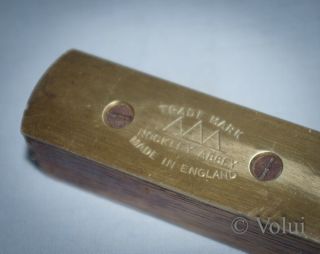 Vintage Wood and Brass Spirit Level Hockley Abbey No 1621 Collectable Tool 8 
