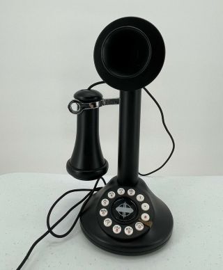 Crosley Candlestick Phone Cr64 Black Retro Push Button 1920s - Style