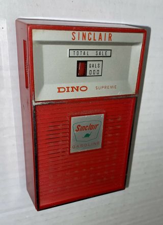 For Repair Vintage Sinclair Gasoline Pump Transistor Radio Dino Supreme 6001