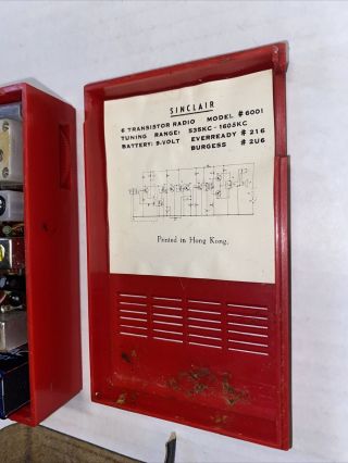 For REPAIR Vintage Sinclair Gasoline Pump Transistor Radio Dino Supreme 6001 3
