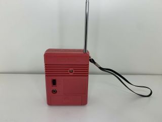 Vintage Red Radio Shack Realistic Portable Pocket Transistor Radio AM/FM 2