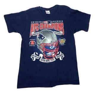 Vtg Pro Player England Patriots Afc Champions 1997 Graphic T Shirt Sz Large