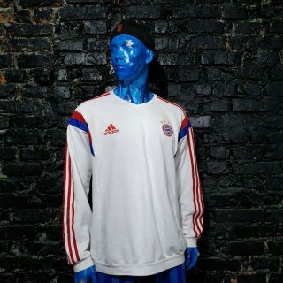 Bayern Munich Training Jacket Long Sleeve Adidas M37330 Cotton Mens Size Xl
