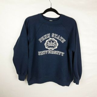 Vtg 80s Penn State Nittany Lions Psu Sweatshirt Shirt Velva Sheen Sz Xl See Meas
