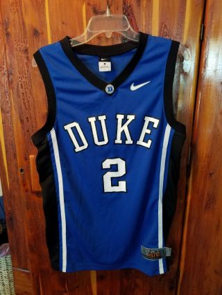 Mens Duke Nike Elite Blue Devils 2 Basketball Jersey Shirt Size Small